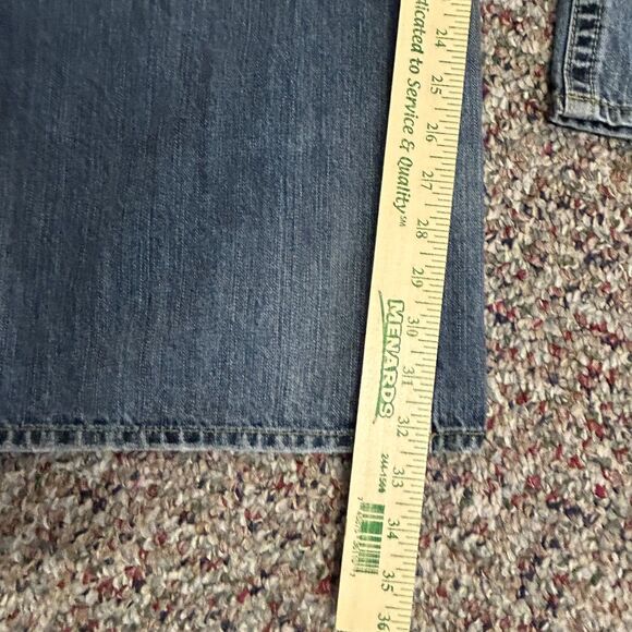 Silver Martin Fit Blue Wash Distressed Faded Relaxed Straight Leg Jeans 44X34 - Picture 14 of 15